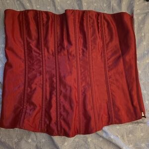 Red Satin Corset Top
